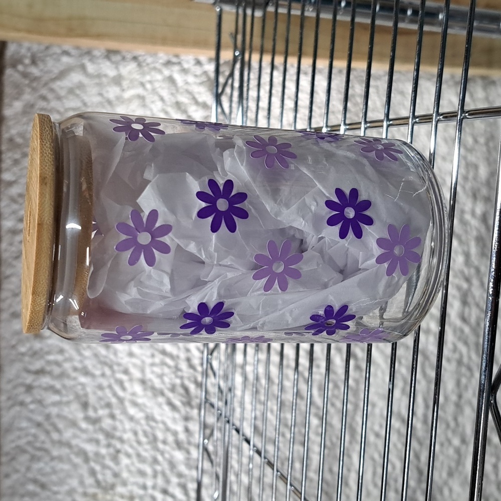 Glass Cup With Straw